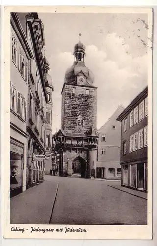 51779 Ak Coburg Judengasse avec la tour juive 1965