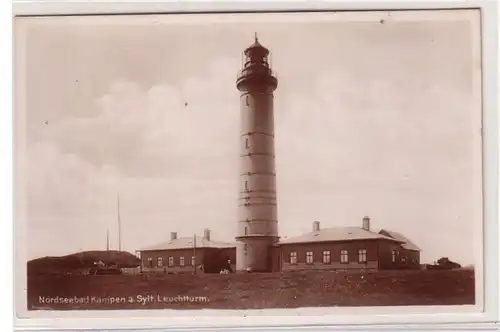 51176 Ak Mer du Nord Bain Kampen sur Sylt phare vers 1930