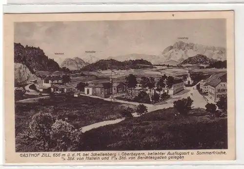 5173 Ak Gasthof Zill près de Schellenberg à Oberbayerm vers 1930