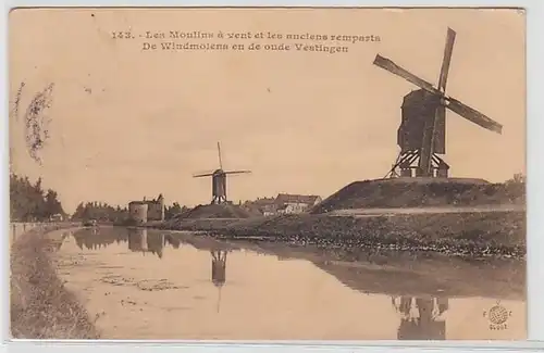 51061 Feldpost Ak Belgien Windmühlen 1914