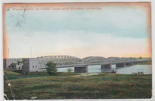 51058 Ak Vistselbrücke près de Fordon plus long pont d'Allemagne 1911