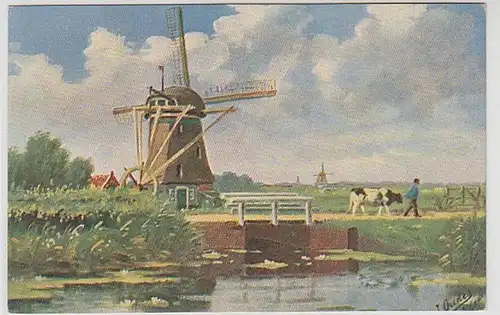 51050 Künstler Ak Windmühle in Holland? um 1920