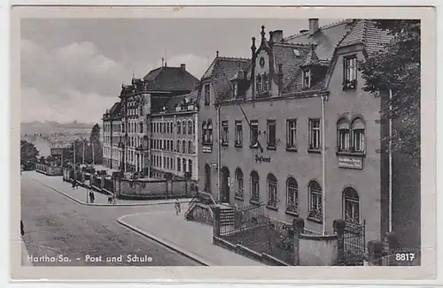 51049 Ak Hartha in Sachsen Post und Schule 1954