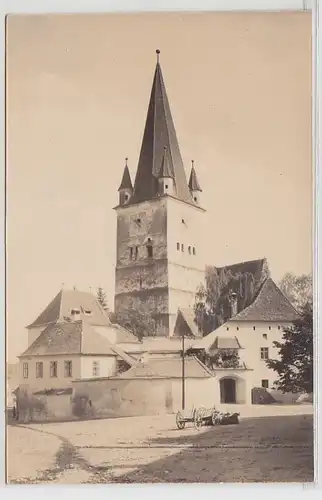 51027 Photo Ak Kirchenburg Heltau Transylvanie Roumanie vers 1915