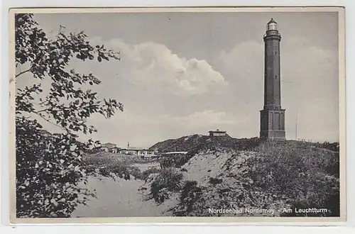 50992 Ak Nordseebad Norderney am Leuchtturm 1937