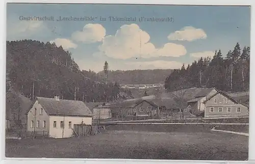 50983 Ak Gastwirtschaft "Lorchenmühle" dans la vallée de Thiemitz Frankenwald 1917