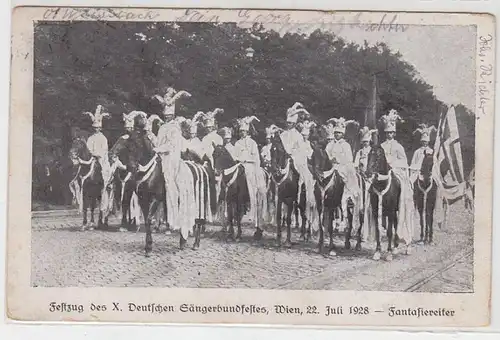 50958 Ak Vienne Festgeitung de la Xe Fantasiereiter Fanaste de l'Association allemande des chanteurs 1928