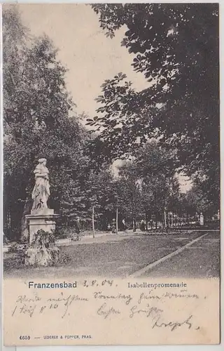 50945 Ak Franzensbad Isabellen Promenade 1904