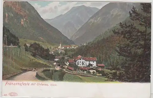 50946 Ak Franzensfest avec Unterau Tirol vers 1910