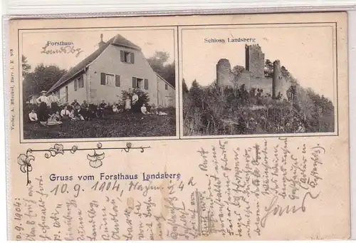 50904 Mehrbild Ak Gruß vom Forsthaus Landsberg im Elsass 1904