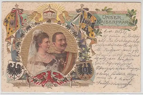 50899 Ak Lithographie "Notre Paire d'Empereurs" 1902