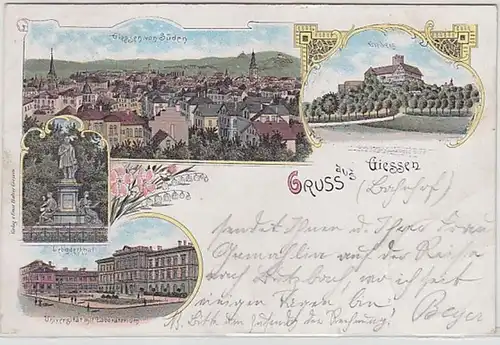 50860 Ak Lithographie Gruss aus Giessen 1897