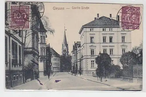 50850 Ak Giessen Goethe Strasse 1923
