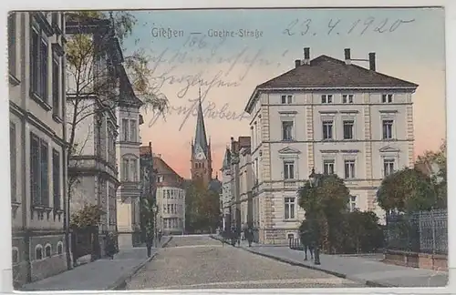 50835 Ak Giessen Goethe Strasse 1920