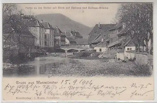 50791 Ak Gruß aus Masmünster Partie an der Doller 1904