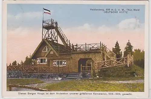 50739 Ak Heidenberg Thüringer Wald Deutsche Hütte 1925