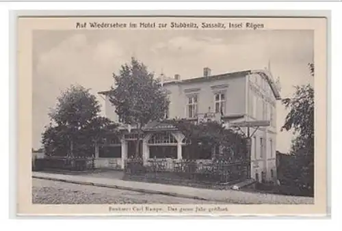 50680 Ak Sassnitz Ile de Rügen Hotel zu Stubbnitz vers 1910