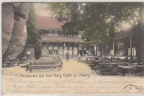 50646 Ak Restaurant auf dem Berg Oybin (v. Adler) 1902