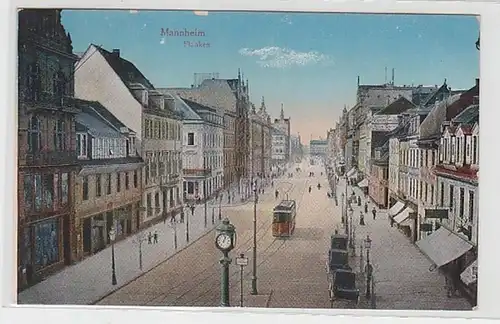50629 Ak Mannheim Plaaken avec tramway vers 1910