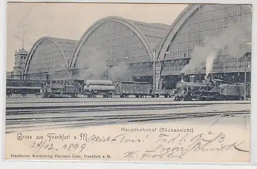 50617 Ak Gruß aus Frankfurt a.M. Hauptbahnhof (Rückansicht) 1899