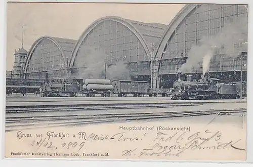 50617 Ak Salutation de Francfort a.M. Gare centrale (revue) 1899