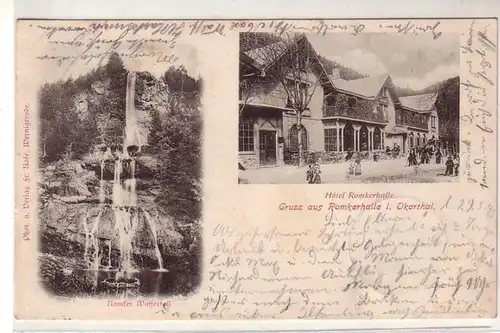 50605 Ak Gruß aus Romkerhalle im Okerthal Hotel 1898