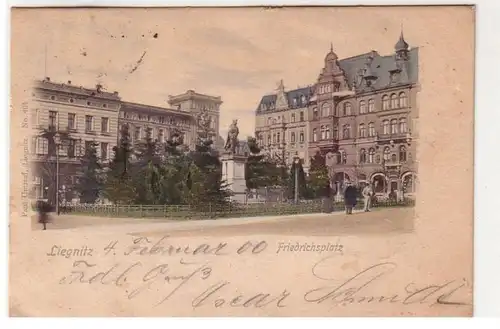 50596 Ak Liegnitz Schlesien Friedrichsplatz 1900