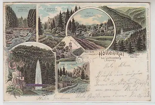 50542 Ak Lithographie Höllenthal près de Lichtenberg (Bayern) 1901