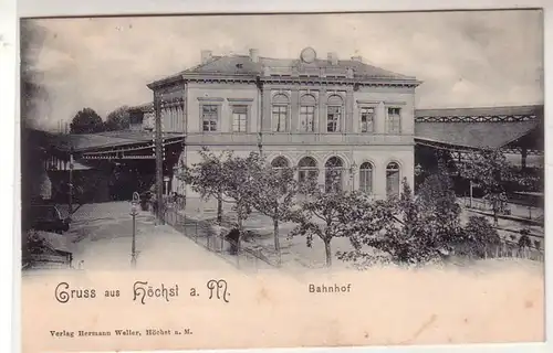 50015 Ak Salutation de Haut-Place à la gare principale vers 1900