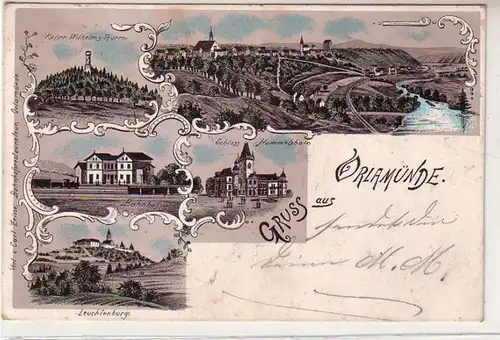 50493 Ak Lithographie Gruß aus Orlamünde 1898