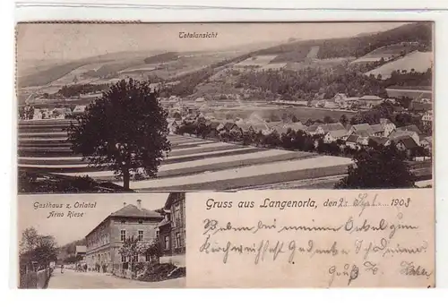 50479 Mehrbild Ak Gruss aus Langenorla Gasthaus zum Orlatal 1903