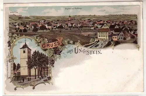 50474 Ak Lithographie Gruss en Ungstein vers 1900