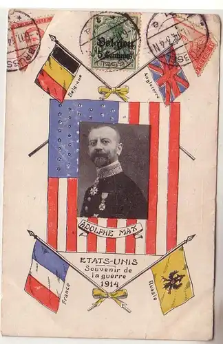 50473 Ak Belgien Adolphe Max Etats Unis Souvenir de la Guerre 1914