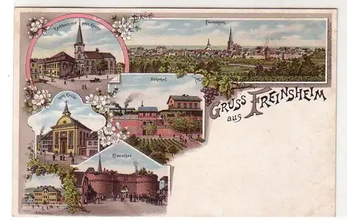 50459 Ak Lithographie Gruss de Freinsheim vers 1900