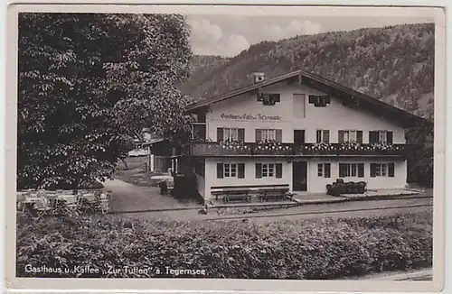5044 Ak auberge et café "Zur Tuften" au Tegernsee 1939