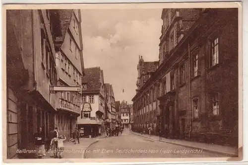 50442 Ak Heilbronn a.N. Deutschhofstraße avec ancien ordre allemand vers 1930