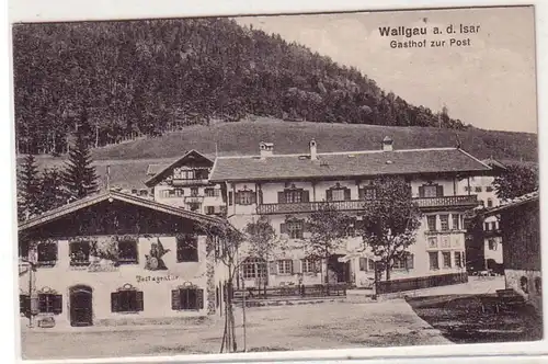 50441 Ak Wallgau à l'auberge Isar à la poste vers 1910