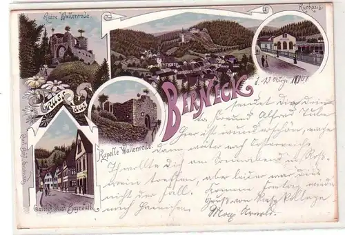 50440 Ak Lithographie Gruss aus Berneck 1901