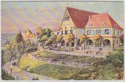 50429 Ak Grünwald Restaurant "Zur Römerschanze" Löwenbräu Ausschank um 1910
