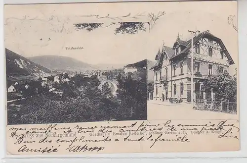 50402 Ak Salutation de Neckargemünd auberge et pension Kaiserhof 1906