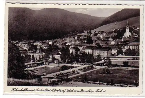 50384 Ak Lautenthal (Haute résine) Vue du Bromberg Piscine en plein air 1939