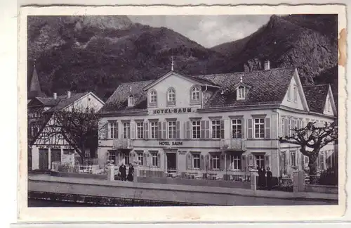 50386 Ak Bad Münster am Stein Hotel Baum 1941