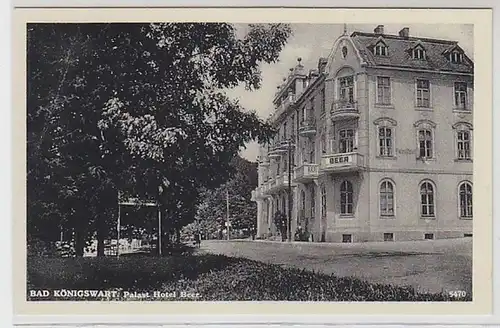 50353 Ak Bad Königswart Palast Hotel Beer 1939