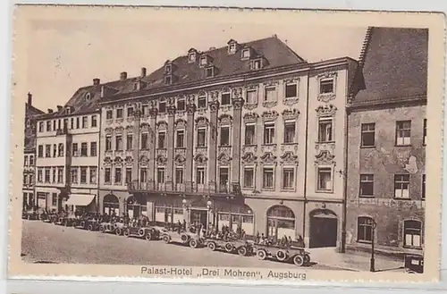 50339 Ak Augsburg Palace Hotel "Trois Morhren" 1921