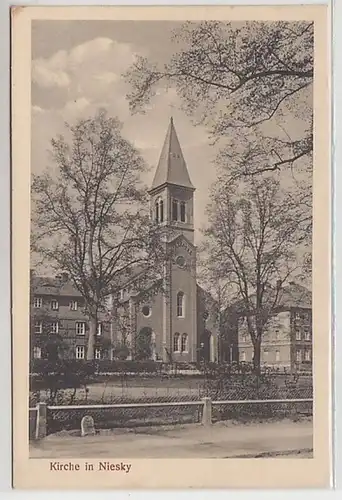 50257 Ak Kirche in Niesky um 1920