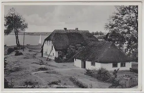 50219 Feldpost Ak Ostseebad Nest altes Fischerhaus 1940