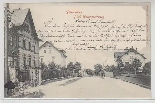 50195 Ak Glauchau Vue Wettinerstrasse 1899