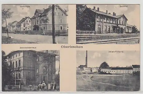 50167 Multi-image Ak Gare d'Oberleschen etc. 1917