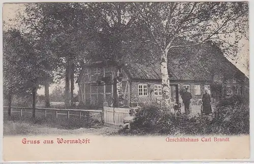 50133 Ak Gruß aus Wormshöft Geschäftshaus 1907