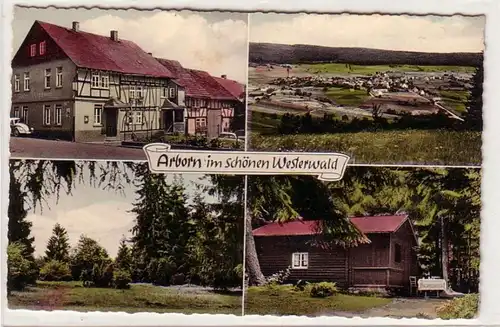 50120 Multi-image Ak Arborn dans la belle auberge Westerwald à Krone 1962